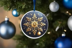 Round Christmas Ornament Sublimation|Clipart Product Image 3