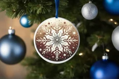 Round Christmas Ornament Sublimation|Clipart Product Image 3