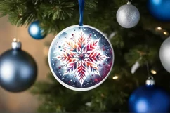 Round Christmas Ornament Sublimation|Clipart Product Image 3