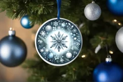 Round Christmas Ornament Sublimation|Clipart Product Image 3