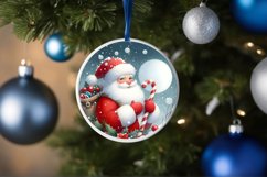 Santa Round Sticker Sublimation PNG Product Image 1