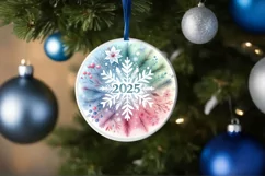 Round Christmas Ornament Sublimation|Clipart Product Image 3
