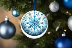 Round Christmas Ornament Sublimation|Clipart Product Image 1