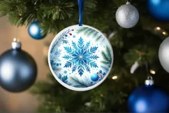 Round Christmas Ornament Sublimation|Clipart Product Image 1