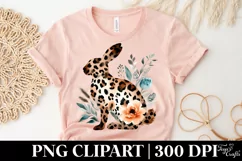 Easter Bunny Rose Flower with Animal Print , Clipart Product Image 5