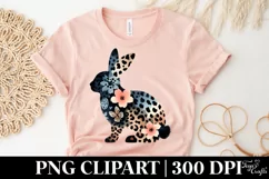 Easter Bunny Animal Print Flower, Clipart |T-shirt, Mug PNG Product Image 5