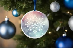 Round Christmas Ornament Sublimation|Clipart Product Image 3