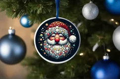 Christmas Round Cute Ornament Sublimation Product Image 4