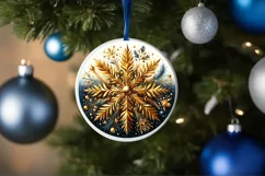 Round Christmas Ornament Sublimation|Clipart Product Image 3