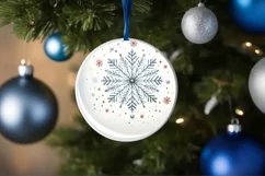 Round Christmas Ornament Sublimation|Clipart Product Image 1