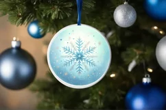 Round Christmas Ornament Sublimation|Clipart Product Image 1