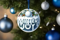 3D Winter Scene with Penguin Sublimation PNG Product Image 4