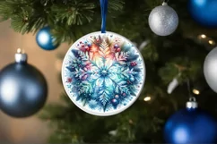Round Christmas Ornament Sublimation|Clipart Product Image 3
