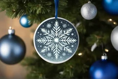 Round Christmas Ornament Sublimation|Clipart Product Image 1