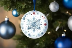 Round Christmas Ornament Sublimation|Clipart Product Image 3