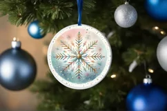 Round Christmas Ornament Sublimation|Clipart Product Image 3