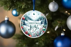 Christmas Joy 3D Winter Scene Sublimation PNG Product Image 1