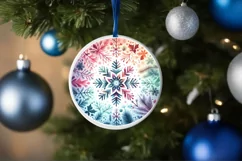 Round Christmas Ornament Sublimation|Clipart Product Image 1