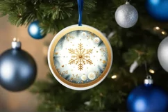 Round Christmas Ornament Sublimation|Clipart Product Image 3