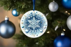 Round Christmas Ornament Sublimation|Clipart Product Image 1