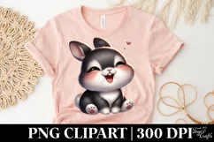 Bunny Flower, Clipart |T-shirt, Mug PNG Product Image 4
