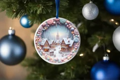 Pastel Christmas Candy Scene Sublimation PNG Product Image 4