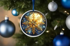 Round Christmas Ornament Sublimation|Clipart Product Image 3