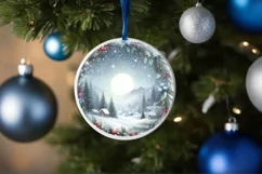 Pastel Christmas Candy Scene Sublimation PNG Product Image 4