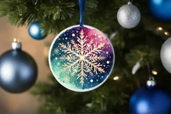 Round Christmas Ornament Sublimation|Clipart Product Image 3