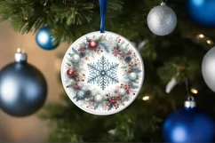 Round Christmas Ornament Sublimation|Clipart Product Image 1