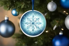 Round Christmas Ornament Sublimation|Clipart Product Image 3