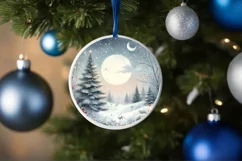 Pastel Snowy Nights Christmas PNG Product Image 1