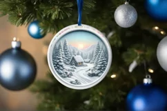 Pastell Christmass Scene Molten Candy PNG Product Image 4