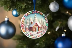 Pastell Christmass Scene Molten Candy PNG Product Image 4