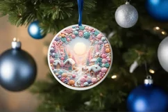 Pastell Christmass Scene Molten Candy PNG Product Image 4