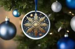 Round Christmas Ornament Sublimation|Clipart Product Image 3
