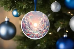 Pastell Molten Candy Winter Scene PNG Product Image 4