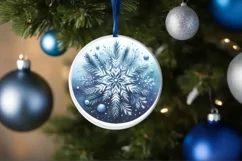 Round Christmas Ornament Sublimation|Clipart Product Image 1