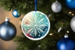 Round Christmas Ornament Sublimation|Clipart Product Image 1