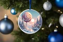 Pastell Molten Candy Winter Scene PNG Product Image 1
