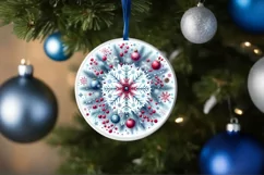 Round Christmas Ornament Sublimation|Clipart Product Image 3