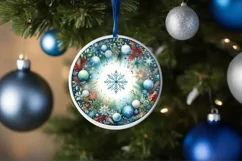 Round Christmas Ornament Sublimation|Clipart Product Image 1