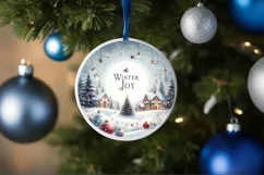 Watercolor Christmass Scene Winter Joy PNG Product Image 4