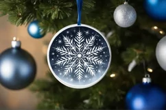 Round Christmas Ornament Sublimation|Clipart Product Image 3