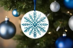 Round Christmas Ornament Sublimation|Clipart Product Image 1