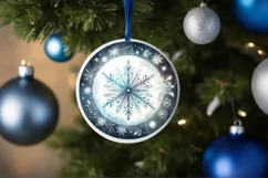 Round Christmas Ornament Sublimation|Clipart Product Image 3