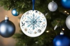 Round Christmas Ornament Sublimation|Clipart Product Image 3
