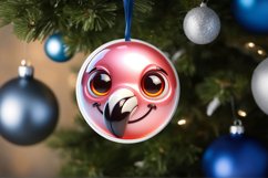 Shiny Christmas Face Round Flamingo Product Image 3