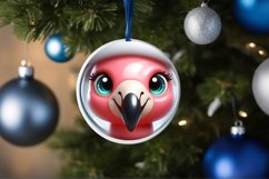 Shiny Christmas Face Round Flamingo Product Image 1