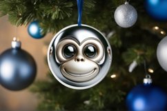 Shiny Christmas Face Round Monkey Product Image 3